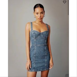 Nikki Bustier Denim Mini Dress